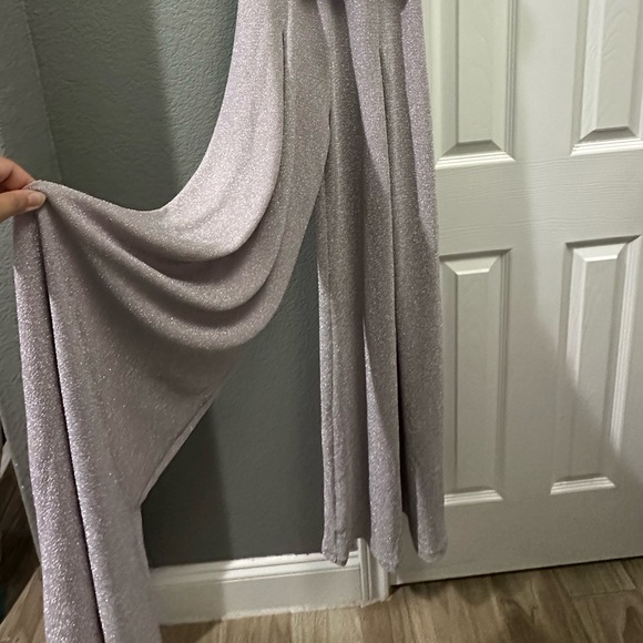 Miss Circle purple metallic shimmery jumpsuit size small - Picture 5 of 7